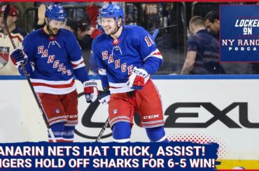 Panarin explodes for a HAT TRICK and an assist, Rangers hold off Sharks 6-5!
