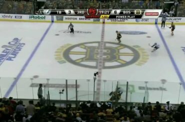 Mattias Ohlund hits David Krejci and Milan Lucic