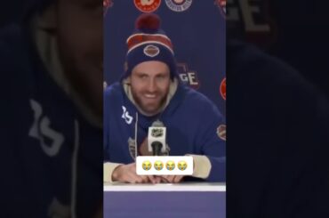 Leon Draisaitl with an EPIC answer to a reporter about Connor McDavid ☠️🤣