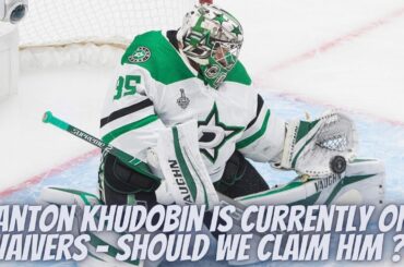 Anton Khudobin Is Currently On Waivers - Should We Claim Him ??