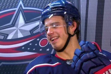 Cole Sillinger 1st Intermission Interview (Oct. 21, 2021)