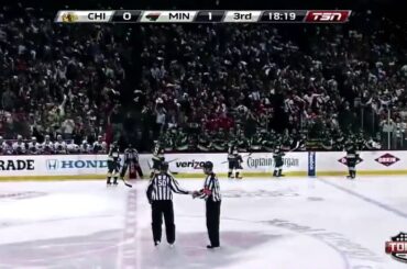 Erik Haula great goal in Game #3 WCR2 Chicago Blackhawks @ Minnesota Wild