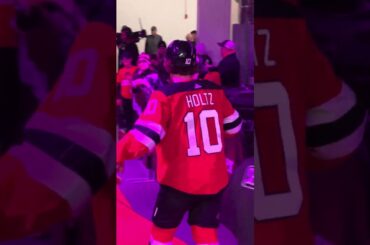 Alexander Holtz BEHIND THE SCENES Exits Ice After Warmups 11/25 #njdevils #shorts #short #holtz