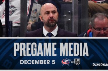 Blue Jackets Head Coach Pascal Vincent previews tonight's game vs. Kings | Pregame Media (12/5/23)