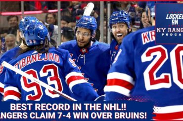 Rangers crush Bruins 7-4, now have the BEST RECORD IN THE NHL!!