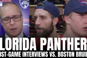 Paul Maurice, Aaron Ekblad & Anton Lundell React to Florida Panthers Loss vs. Boston Bruins