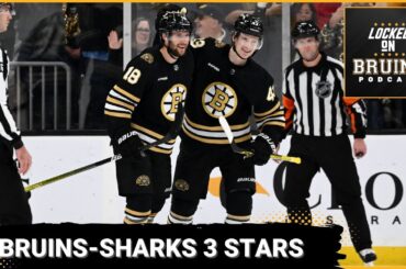 Boston Bruins - San Jose Sharks 3 Stars: Danton Heinen, Jeremy Swayman, Trent Frederic