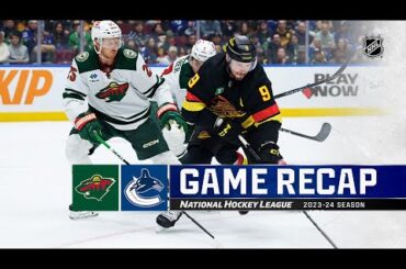 Wild @ Canucks 12/7 | NHL highlights 2023