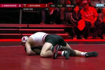 133 LBS: #1 Seth Gross (Wisconsin) vs. #20 Jordan Decatur (Ohio State) | 2020 B1G Wrestling