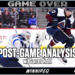 Jets vs Colorado Avalanche Post Game Analysis - Dec 7, 2023 | Game Over: Winnipeg