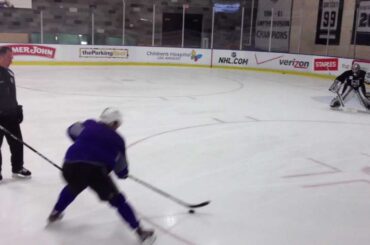 5/10/12 LA Kings Practice: John Stevens 'Assisting'