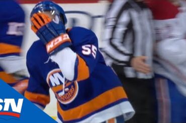 Johnny Boychuk Takes A Skate To The Eye And Leaves Ice In A Panic