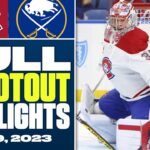 Montreal Canadiens at Buffalo Sabres | FULL Shootout Highlights - December 9, 2023