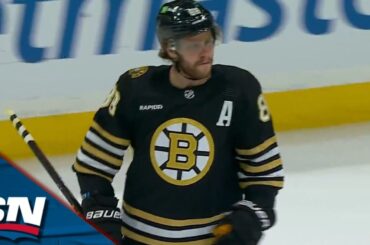Bruins' David Pastrnak Forces A Turnover And Scores With A Slick Wraparound Finish