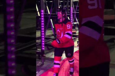 Dawson Mercer BEHIND THE SCENES Exits Ice After Warmups 11/25 #njdevils #shorts #short #shortsvideo
