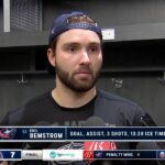 Emil Bemstrom thought his line played with pace, but Columbus needed to clean up some turnovers