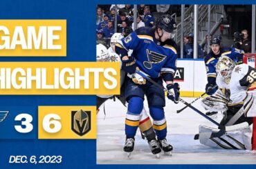 Game Highlights: Golden Knights 6, Blues 3
