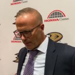 Ducks head coach Greg Cronin speaks to the media after their 4-2 loss to the Jets - 12/10/23