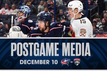 Sean Kuraly, Cole Sillinger and Head Coach Pascal Vincent | Postgame Media (12/10/23)