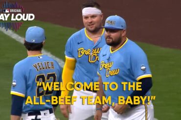 The big boys mic’d up on Play Loud!! Brewers’ Rowdy Tellez, Royals’ Vinnie Pasquantino crack us up