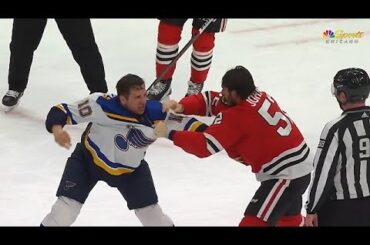 Reese Johnson And Brayden Schenn Drop The Gloves