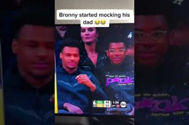 Bronny started to mock his dad 🤣#shorts