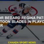 Connor Bedard Regina Pats beat Saskatoon Blades in playoff opener