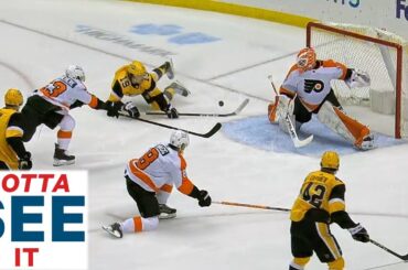 GOTTA SEE IT: Jared McCann Uses Shaft To Score Incredible Diving Goal