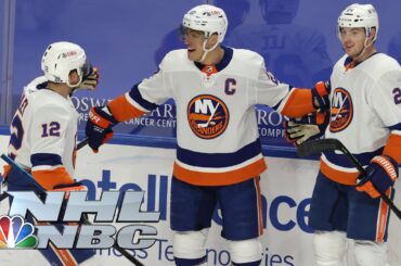 Islanders' Mathew Barzal sets up Josh Bailey, Anders Lee vs. Sabres | NBC Sports