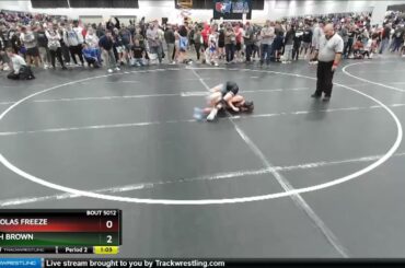92 Lbs Champ. Round 1 - Noah Brown, GA Vs Nicholas Freeze, IN 1e16