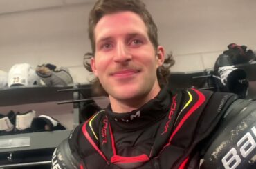 Jansen Harkins talks about scoring shootout winner for Penguins