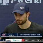 Sean Kuraly discusses the situation with Erik Gudbranson and the loss to the Florida Panthers