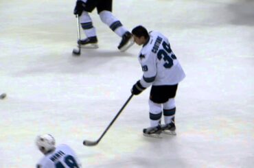 Logan Couture during pre-game warm-up at the Sharks @ Senators hockey game