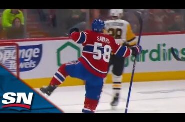 Canadiens' David Savard Takes Advantage Of Penguins Turnover To Score First Goal Of Season