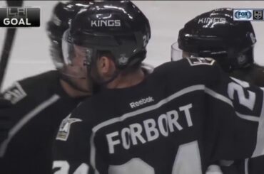 Derek Forbort Scores on Jonas Gustavsson | Kings Lead Oilers 1-0
