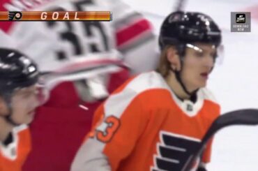 Oskar Lindblom Goal - Philadelphia Flyers vs Carolina Hurricanes (4/6/19)