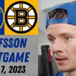 Victor Olofsson Postgame Interview vs Boston Bruins (12/7/2023)