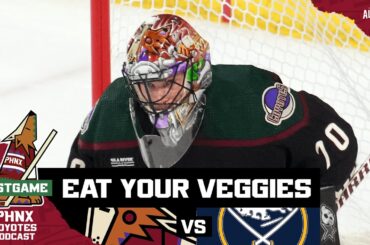 Karel Vejmelka earns shutout as Arizona Coyotes defeat Buffalo Sabres at Mullett Arena