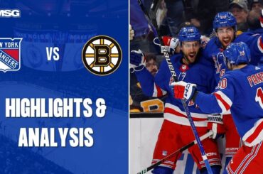 Vincent Trocheck Nets Late Tying Goal And OT Game Winner Against Bruins | New York Rangers