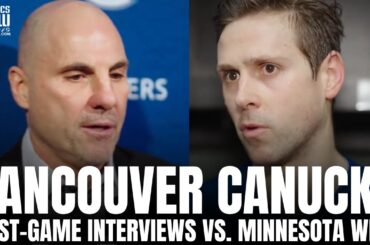 Rick Tocchet & Casey DeSmith React to Vancouver Canucks Shootout Loss vs. Minnesota, Goalie Battle