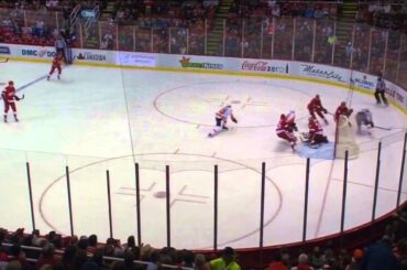 Xavier Ouellet showing a good use of the pokecheck with sound defensive positioning