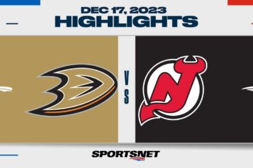 NHL Highlights | Ducks vs. Devils - December 17, 2023