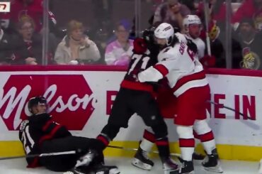 Hurricanes' Stefan Noesen boarding hit on Senators' Mathieu Joseph