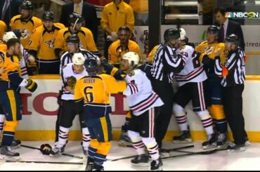 Roman Josi wicked wristah goal 2-1 Chicago Blackhawks vs Nashville Predators April 17 2015 NHL