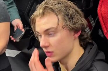 Everyone laughed because Connor Bedard did this