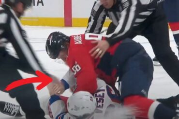 Nicolas Aube-Kubel Drops The Gloves With Jimmy Vesey After MASSIVE Hit From Aube-Kubel