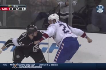 Jarred Tinordi vs Kyle Clifford Mar 3, 2014