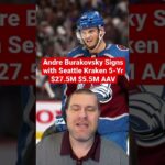 Andre Burakovsky Signs with Seattle Kraken 5-Yr $27.5M $5.5M AAV - Upside Sports Network