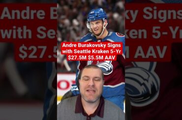 Andre Burakovsky Signs with Seattle Kraken 5-Yr $27.5M $5.5M AAV - Upside Sports Network