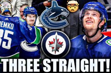 ELIAS PETTERSSON IS BACK! CANUCKS WIN 3 STRAIGHT (Vancouver VS Winnipeg Jets: Demko, Hoglander) NHL